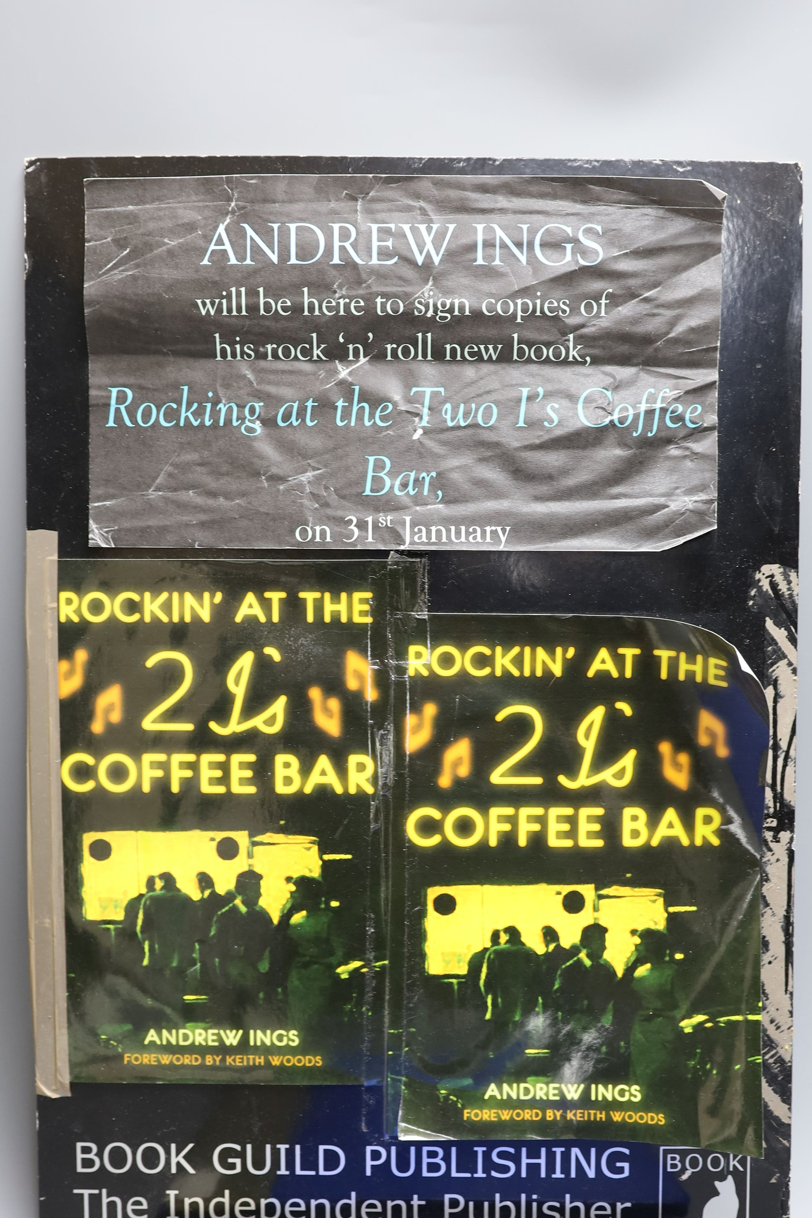 Two I's coffee bar, Soho - Raye du Val and the Soho scene, one volume and book-signing advertisement